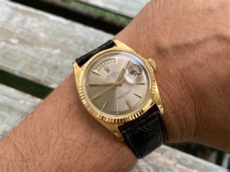 rolex 18kt gold president 1803 watch|rolex day date 1803 bracelet.